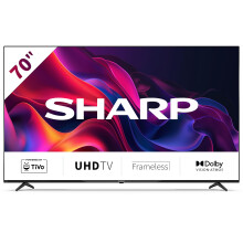 Sharp 70GK4245K 70" 4K UHD Smart TV – Frameless LED, TiVo Smart Platform with TiVo+ (160+ Free Channels), Freely with No Subscriptions, Dolby Vision