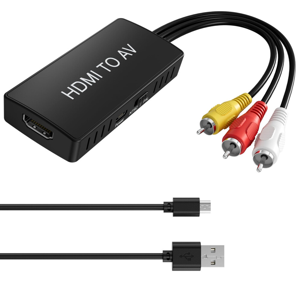 Digitpro Hdmi To Rca Converter, Hdmi To Av Adapter For Old Tv, Rca Composite Video Converter Supports Pal/Ntsc For Tv Stick, Roku, Android Televison 5008872025508