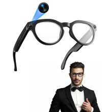kttung AI Smart Glasses with 1080P Camera & 8MP Photo, Open-Ear Bluetooth Audio Glasses with Real-Time Translation, Voice Assistant for Vlogging, Tra
