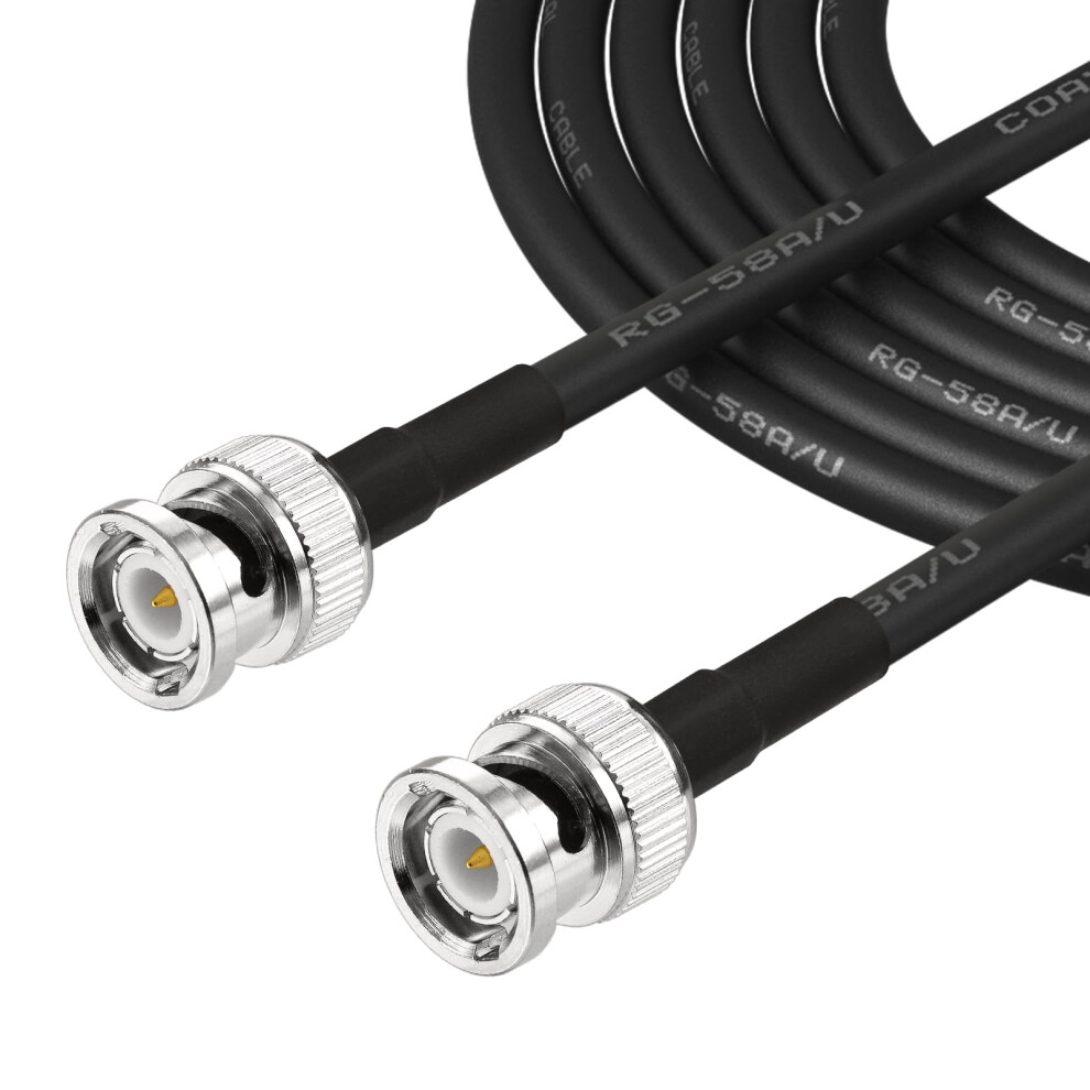 Photos - Cable (video, audio, USB) Superbat BNC RG58 Cable 20m 50ohm Male to Male Coax Test Patch Lead Jumper Cable for Radio Scanner, Antenna/Spectrum Analyze