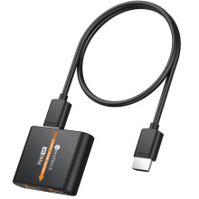Neoteck HDMI Splitter, HDMI Splitter 1 in 2 out 4K@30Hz for Dual Monitors, Mirror Only HDMI 1.4 Splitter with Plug & Play for PS4, Roku Express, Fire