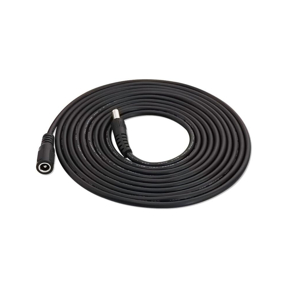 3M Dc Extension Cable For Ac Dc Adapter Power Supply Extension Plug Jack 5.5Mm X 2.1Mm Male To Female 20Awg Dc 24V 12V 9V 6V 5V For Security Cameras 5000399281931