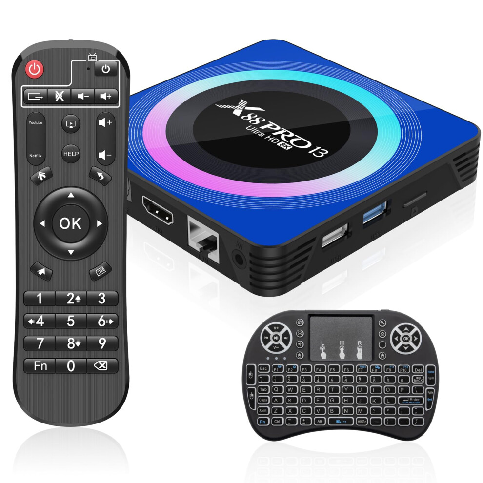 Android 13.0 Tv Box, 4Gb Ram 32Gb Rom Android Tv Boxes Supports 8K Hdr+, With Rk3528 Quad-Core 64Bit Cortex-A53, Android Box For Dual Wifi +5.0 Bluet 5009877928955