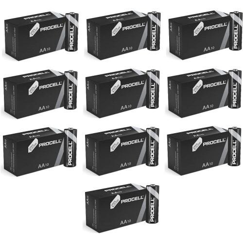 Duracell Procell by Duracell AA Alkaline Battery, Pack of 100