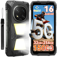 Blackview Rock 2 Pro 5G Rugged Phone Android 16, 15000mAh/33W Dual 400LM Camping Light, 32GB+256GB/2TB Rugged Smartphone Unlocked Gemini AI, 16MP+13M
