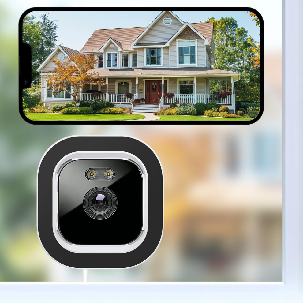 Sehawei Window Camera 2K 3Mp Indoor Security Camera Through Window, Dual-Band 2.4/5Ghz Wifi, Full Colour Night Vision, Anti-Glare & Anti-Reflection, 5000609794770