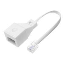 LORSENG 1 Pcs RJ11 to BT Socket Adapter, RJ11 4 Wire to BT Telephone Female Socket, Cable Adapter Landline Port Converter Extender FAX Modem Corded C