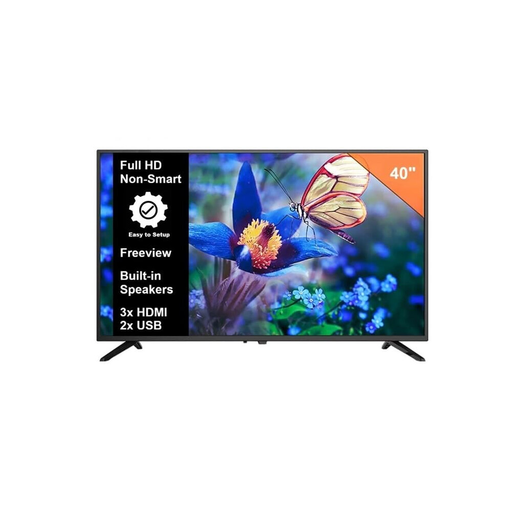 New 40 Inch Full Hd Tv Built-In Freeview Dvb-T2 Hdmi Full Hd 5000187645693