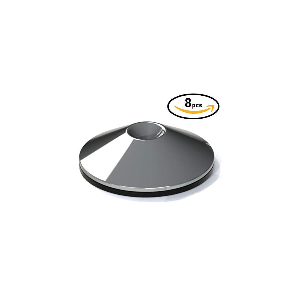 Speaker Subwoofer & Hifi Stand Isolation & Floor Protector Spike Shoes Pads Feet (8, Polished Chrome) 5009353570593