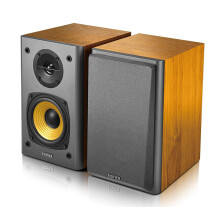 Edifier R1000T4 Active Bookshelf Speakers 2.0, 24W RMS, 4″ Mid-Bass & 0.5″ Tweeters, Dual RCA & 3.5 mm AUX Inputs, Tone & Volume Knobs, Pair, Wood