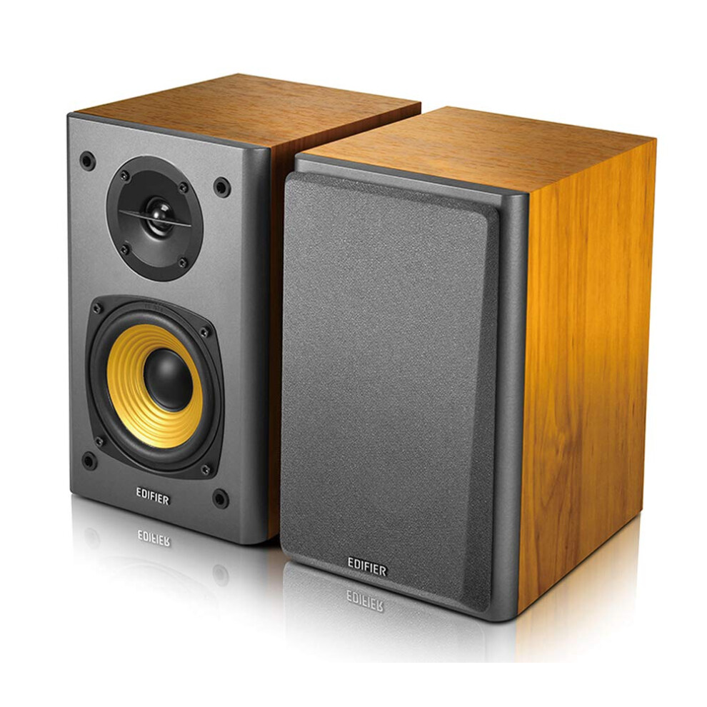 Edifier R1000T4 Active Bookshelf Speakers 2.0, 24W RMS, 4â³ Mid-Bass & 0.5â³ Tweeters, Dual RCA & 3.5 mm AUX Inputs, Tone & Volume Knobs, Pair, Wood-image-OPC-PVRNZKB-NEW