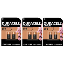 6 x Duracell 123 Lithium Batteries (3 Blister Packs of 2 Batteries) 6 Batteries