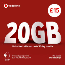 Vodafone Pay As You Go 15 Sim