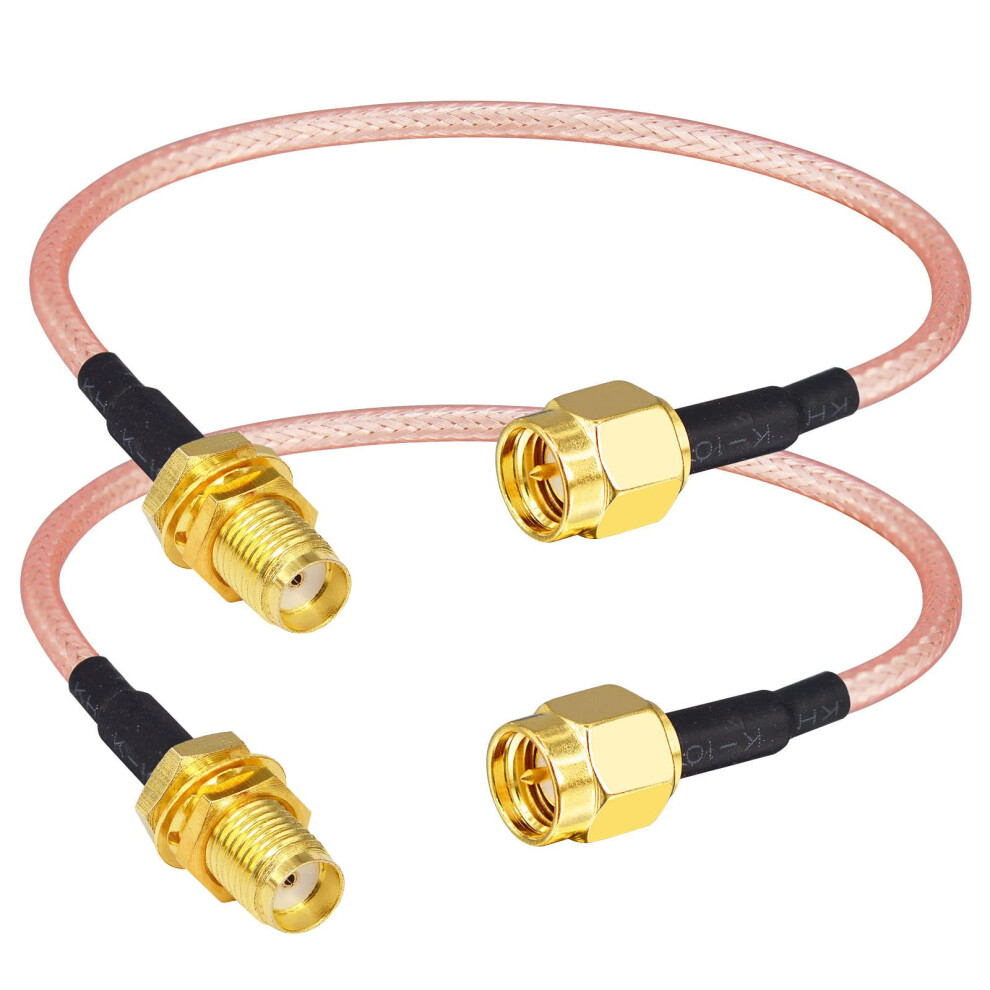 Boobrie 15Cm Sma Male To Female Bulkhead Coaxial Cable Rg316 Sma Female To Male Wifi Antenna Cable Short Pigtail For Mobile Wifi Antenna Pack Of 2 5000092881780