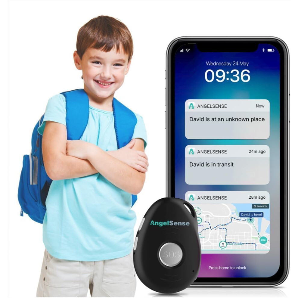Angelsense Personal Gps Tracker For Kids, Teen, Autism, Special Needs, Elderly, Dementia - 2-Way Auto-Answer Speakerphone & Sos Button - Nationwide C 5007455413824