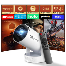 Mini Projector For Bedroom 2026 | Supports 1080P With Android 14.0 – 20000 Lumens Smart Projector & Native 720P Portable HY300 Projector | Screen Mi