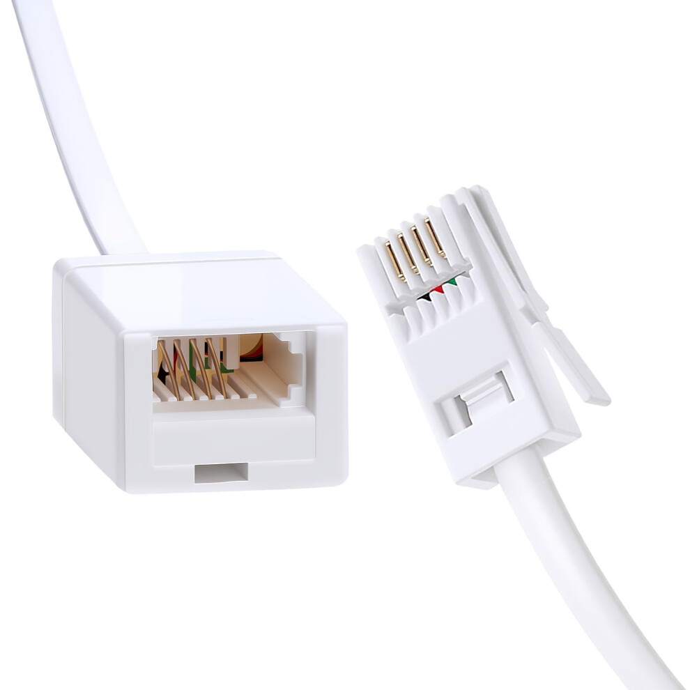 Volink Bt Telephone Extension Cable 5M, Male To Female Phone Line Extension 6P4c Straight Through Phone Extension Cable For Uk Landline Phone Cord Ho 5007464989846