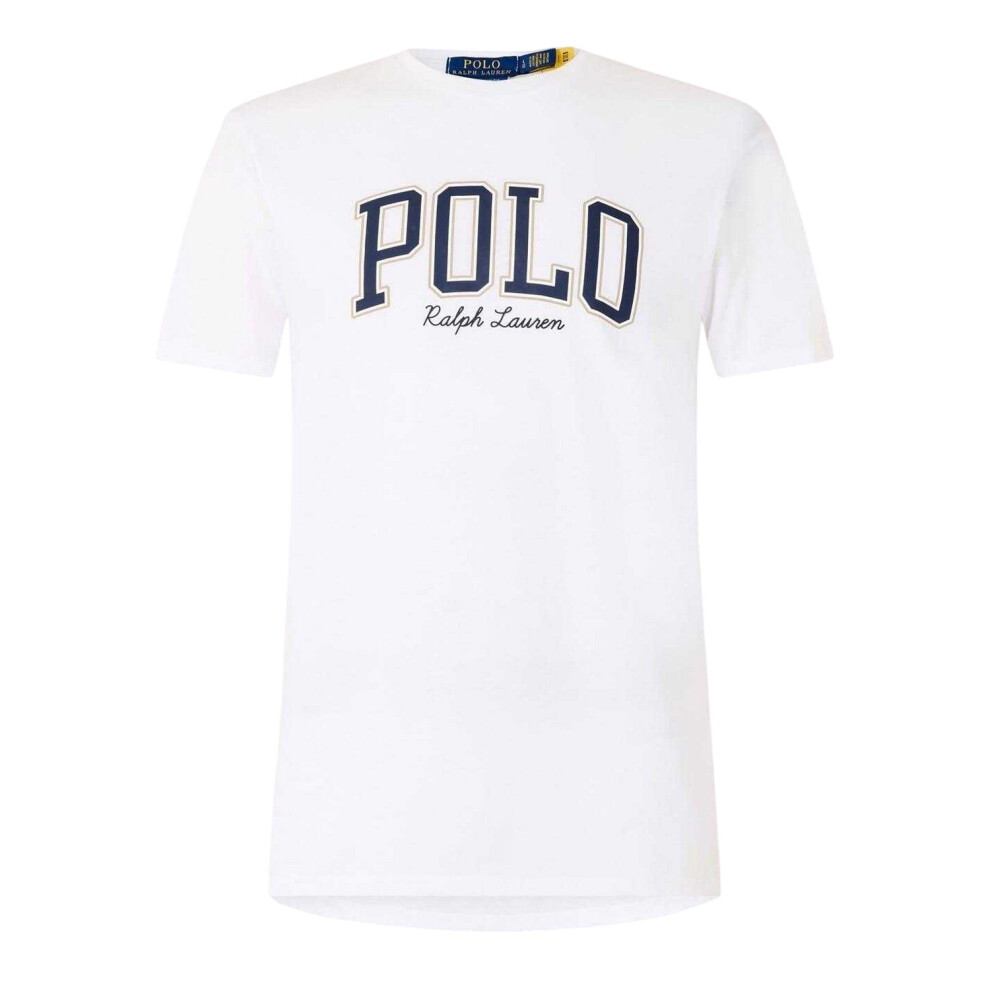 Ralph Lauren (S, ) Mens Polo Logo T-Shirt White