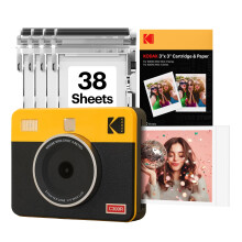 KODAK Mini Shot 3 Retro 3x3” Instant Digital Camera & Photo Printer, 38 Sheets, 2-in-1 Portable Print Camera, Bluetooth Smartphone Printer for iOS &