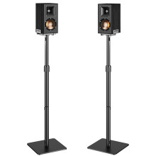PEGZONE Height Adjustable Speaker Stands Pair, 33.4"-44.0", Black