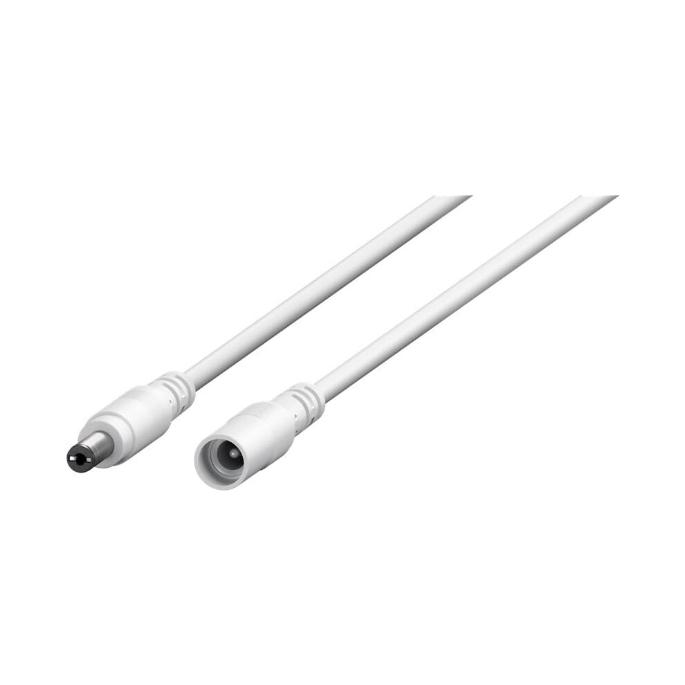 Goobay Dc Extension Cable 1.5M Â 5.5X2.5mm, Connector And Plug, White, For 5Â24V And Up To 5A, Ideal For Leds, Routers, Cameras, 76678 5008353249058