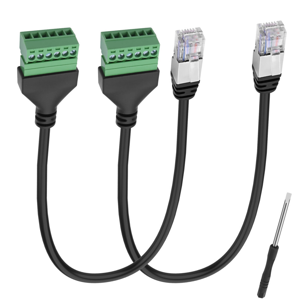 Xmsjsiy Rj12 Screw Terminal Rj12 6P6c To 6 Pin Solderless Connector Adapter Extension Cable Phone Cord Rj12 Male To 6 Pin Terminal Breakout Board Ext 5003734814832