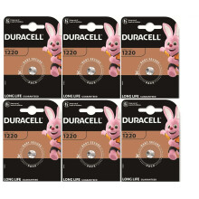 6X Duracell 1220 (6 Blister Packs of 1 Battery) 6 Batteries (CR1220)