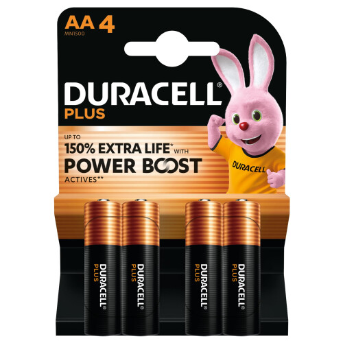 Duracell Duracell Plus Battery - AA (MN1500/LR6) Boost K4 4pcs