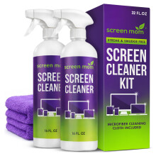 Screen Mom Screen Cleaner Spray (32oz) 2 x 16oz Bottles - TV Screen Cleaner, Computer Screen Cleaner, for Laptop, Phone, Ipad - Laptop Cleaning Kit E