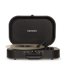 Crosley Discovery Portable Turntable - Bluetooth Record Player, 3-Speed Suitcase Vinyl Player, Home Turntables for Vinyl Records, Built in Stereo Spe