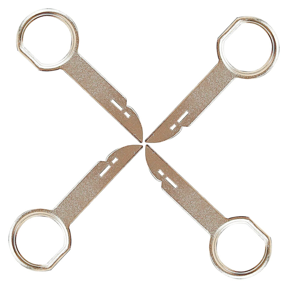 4Pcs Car Radio Removal Tool Key,Car Radio Release Keys Extraction Tool, Stainless Steel Pins Radio Adapter Disassembly,Compatible With Ford, Mercedes 5006151101455