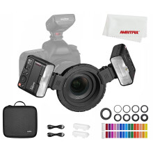 Godox MF12 MF12-K2 12W Macro Flash,2.4G Wireless Control,TTL/M Mode,Built-in 3.7V/6.29W Lithium Battery As an Off-Camera TTL Flash,Compatible with Ni