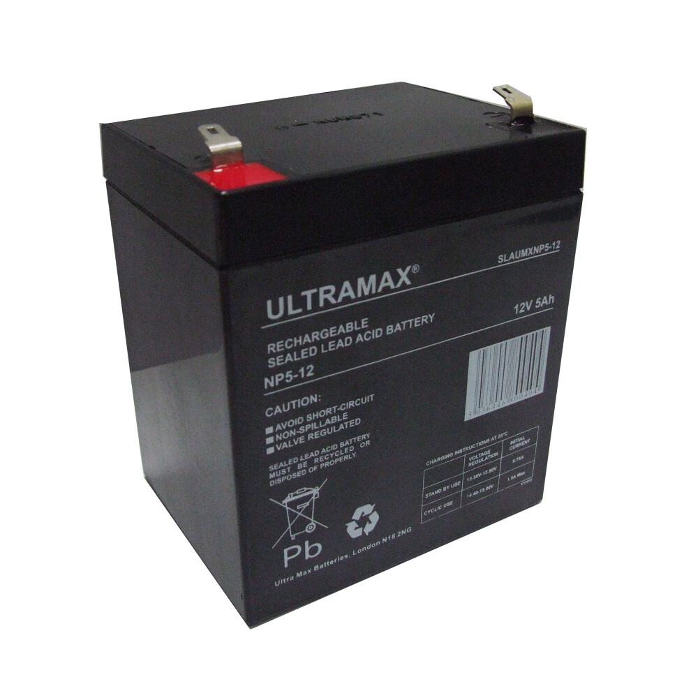Ultramax Np5-12 5Ah 12V (As 4Ah & 4.5Ah) Lead-Acid Rechargeable Battery 5007294337565