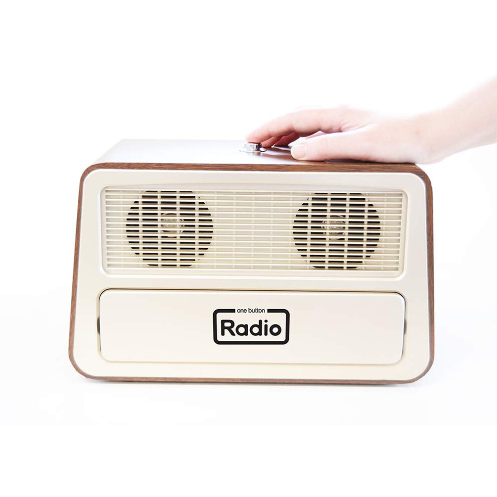 Ravencout Living One Button Radio, Am/Fm, For Elderly, Dementia, Alzheimer's, Autism, Visual Impairment, Rechargeable, Retro Style 5003067339149