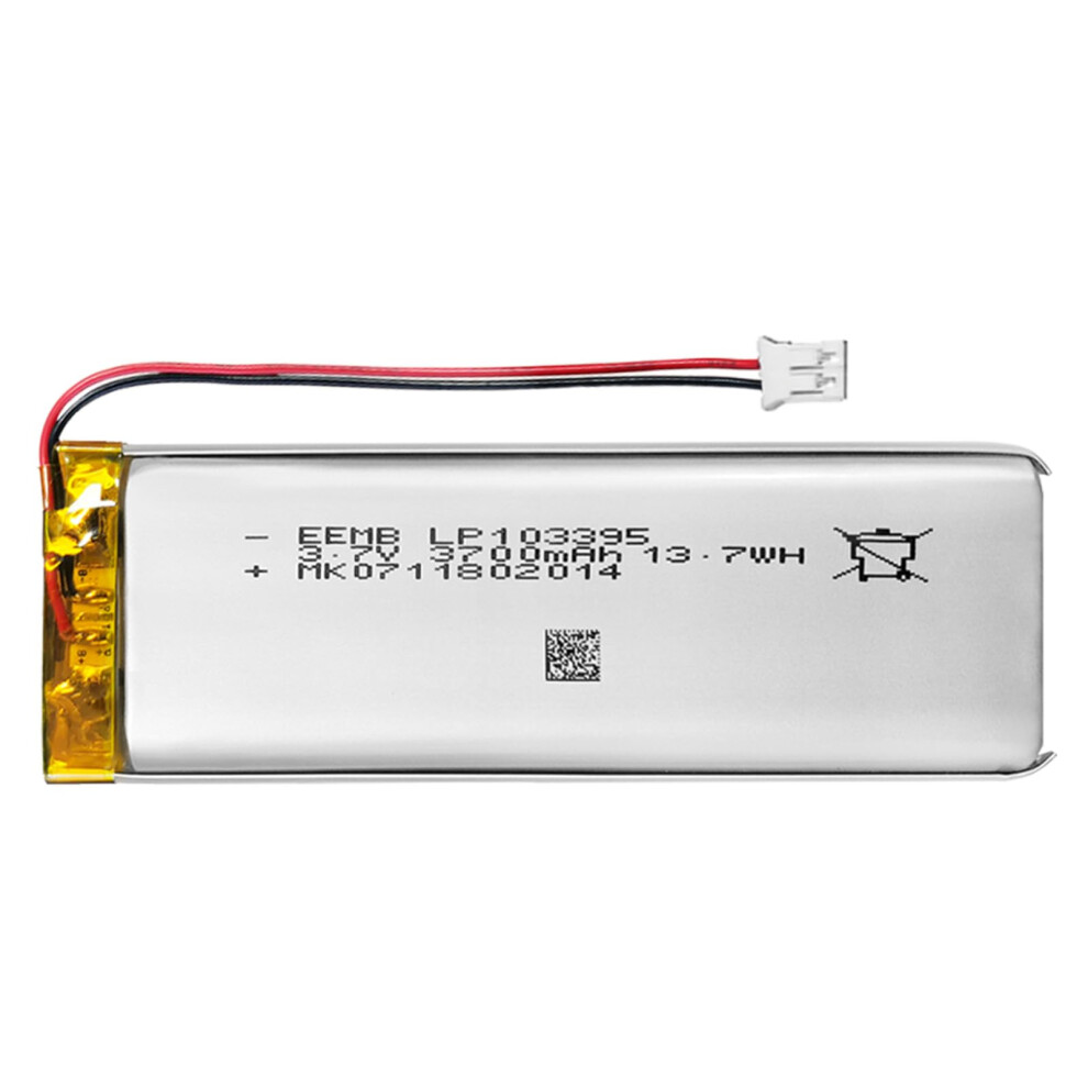 Eemb Lithium Polymer Battery 3.7V 3700Mah 103395 Lipo Rechargeable Battery Pack With Wire Jst Connector For Led And Wireless Device-Confirm Device & 5001130999467