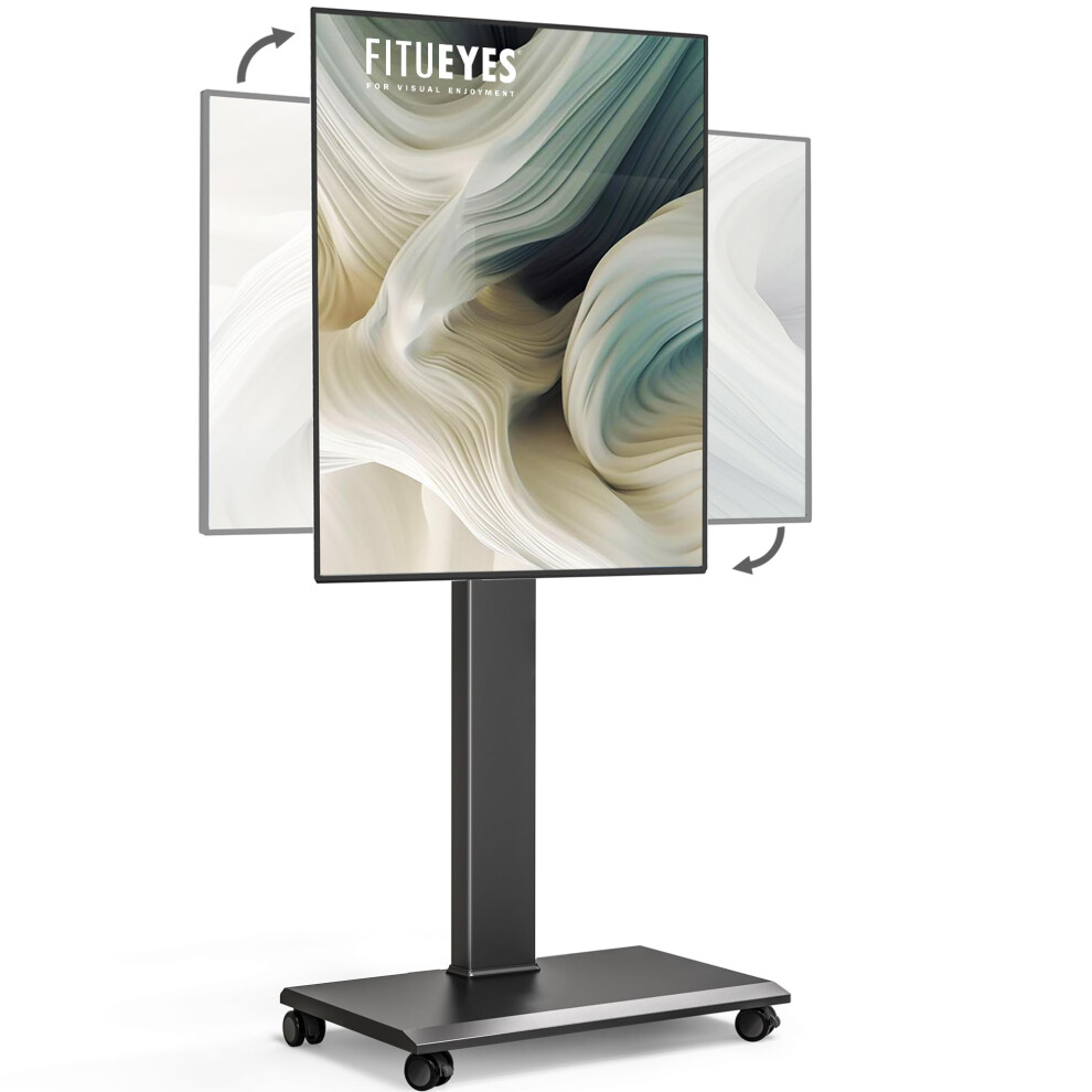 Fitueyes Tv Stand On Wheels For 32-75 Inch, Landscape To Portrait Mobile Tv Cart, Tv Floor Stand With 40 Swivel &7 Height Adjustable, Portable Tv St 5007344445745