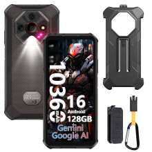 Ulefone Armor X16 Rugged Smartphone, 10360mAh 33W Android 16, 12GB+128GB/2TB MTK Helio G91 AI Mobile Phone Unlocked, 48MP+20MP Night Vision, 6.56" 3-