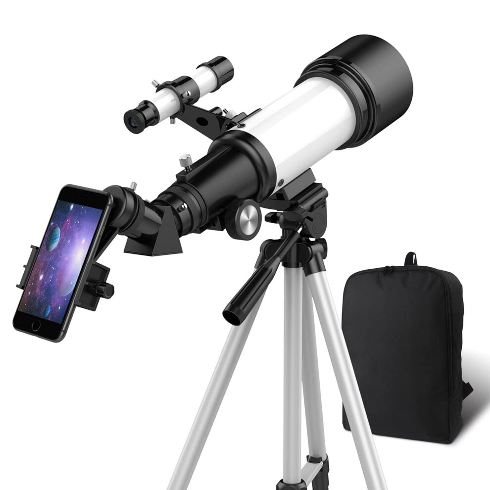 Telescope, Telescopes For Adults, 70Mm Aperture 400Mm Az Mount, Telescope For Kids Beginners, Fully Multi-Coated Optics, Astronomy Refractor With Tri 5003151393637