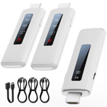 ICZI 4K Wireless HDMI 2 Transmitter and 1 Receiver, with Buttons & Screen Display, Supports Up to 8 Transmitters, 1080P/60Hz, 50M Range, for TV, Proj