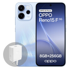 OPPO Reno15 F 5G Android Smartphone, 8+256GB, 6.57" 120Hz Display, 50MP FOV 100 Ultra-Wide Selfie Camera, AI Portrait Glow, 6500mAh Battery, IP69, w