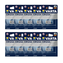 Varta CR 123 A/CR 17345 3V Lithium Battery - Pack of 10