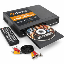 Denver DVH-7787 - Compact DVD Player, Multi Region/All Region, Full HD 1080p Upscaling, HDMI, Scart & Composite Video Connections, USB Port & Remote-