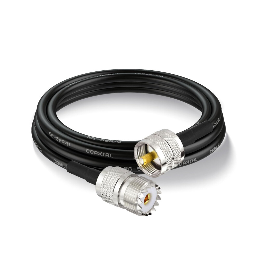 Superbat Pl259 To So239 Rg58 Cb Coax Cable 2M 50Ohm Uhf Male To Female Ham Radio Patch Lead For Hf Vhf Cb Radio, Swr Meter, Scanner, Antenna Analyzer 5004985965045