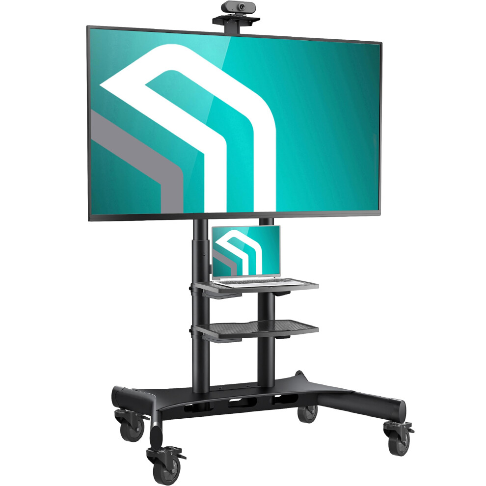 Onkron Mobile Tv Stand On Wheels For 50-86 Inch Screen, Tv Floor Stand Max Load 105.9 Kg, Tv Trolley Stand On Wheels Vesa 200X200 - Vesa 800X500, Uni 5007107802853
