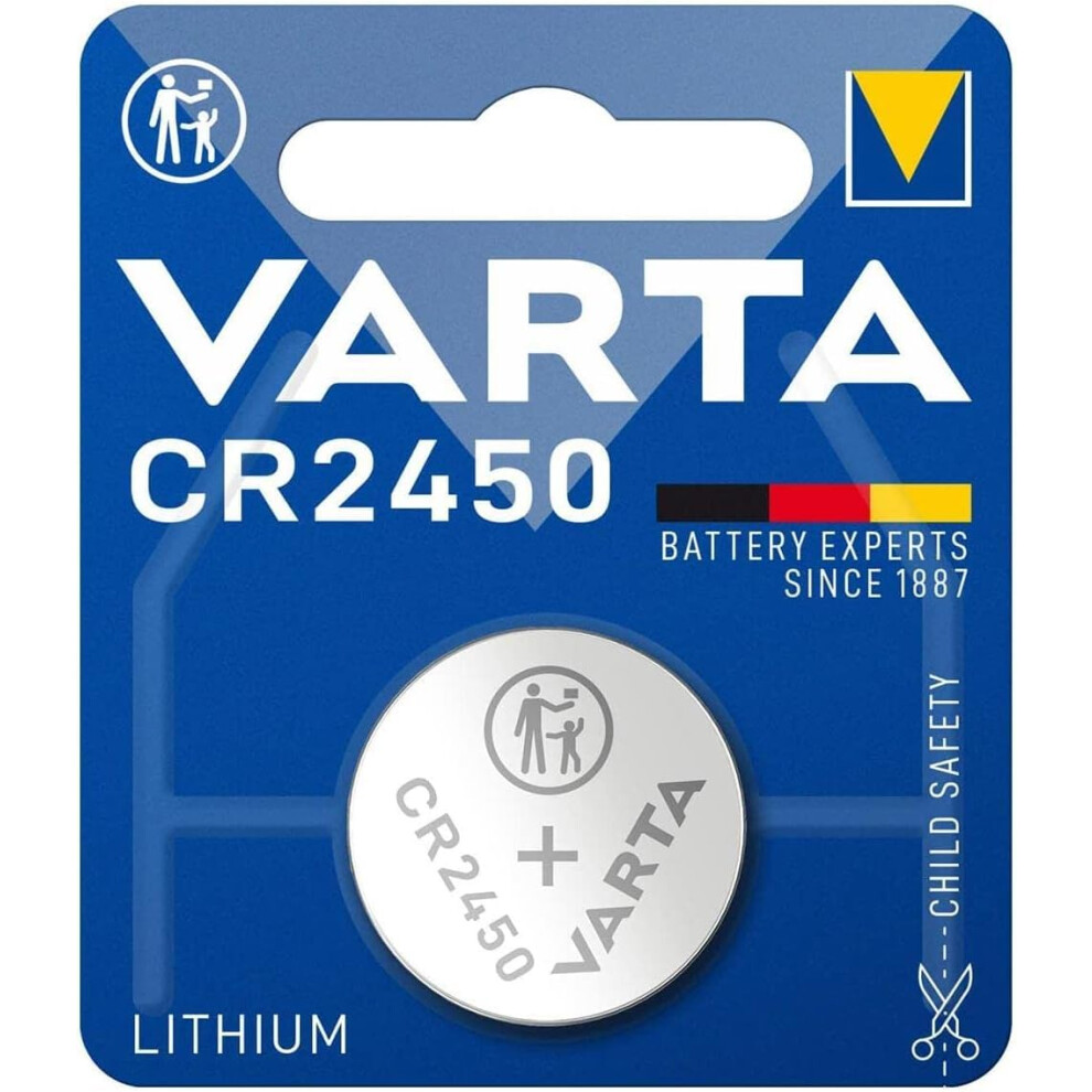 Varta Cr 2450 Lithium 3V Non-Rechargeable Battery - Non-Rechargeable Batteries (Lithium, Button/Coin, 3 V, Cr2450, 560 Mah, Silver)