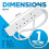 Status STATUS 4 Way Socket Extension Lead, 1m Cable, White (4WS1M20) 3