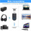 Bluetooth Transmitter, Wireless Portable Stereo USB Transmitter, Bluetooth 5.0 Transmitter for 3.5mm Audio Devices & RCA Connections, Paired with Blu 4