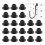 100Pcs Pegboard Hook Locks, Peg Board Locks Stoppers Fit for 1/4 Inch Peg Board for Stopping Hooks From Falling Off 2