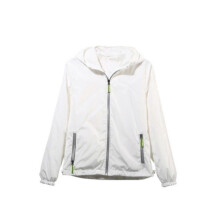 (M, White) Men Women Long Sleeve Led Colorful Glowing Jacket Coat Luminous Clothing