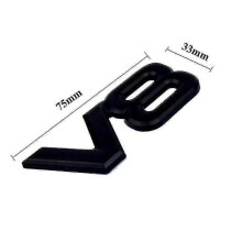 (Black) 3d Metal Car Letters V8 Logo Engine Displacement For Toyota Land Cruiser Fender Side Trunk V8 Emblem Badge Sticker Accessories